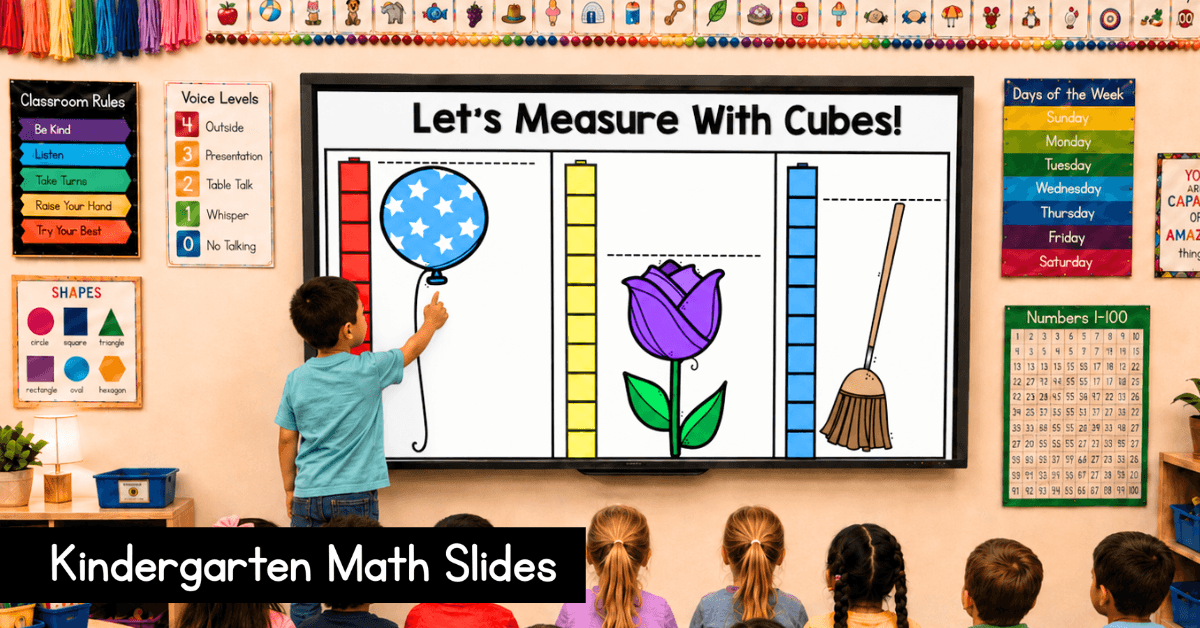 kindergarten measurement and data google slides songs moveable pieces lesson plans