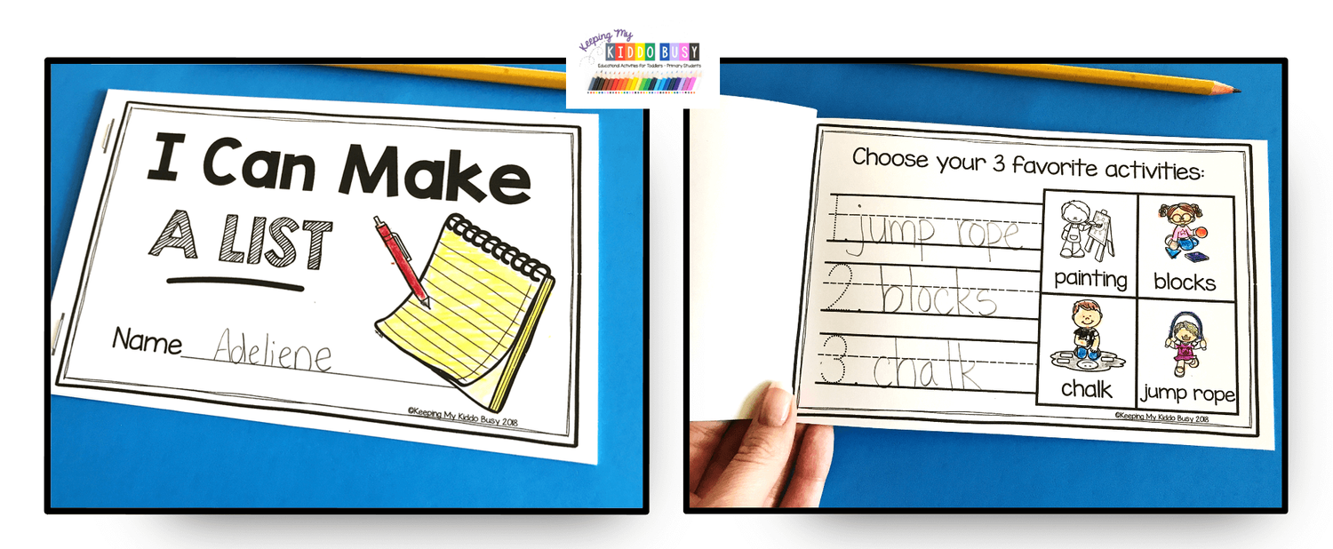 Writing Lists in Kindergarten - Unit 2 FREEBIE — Keeping My Kiddo Busy