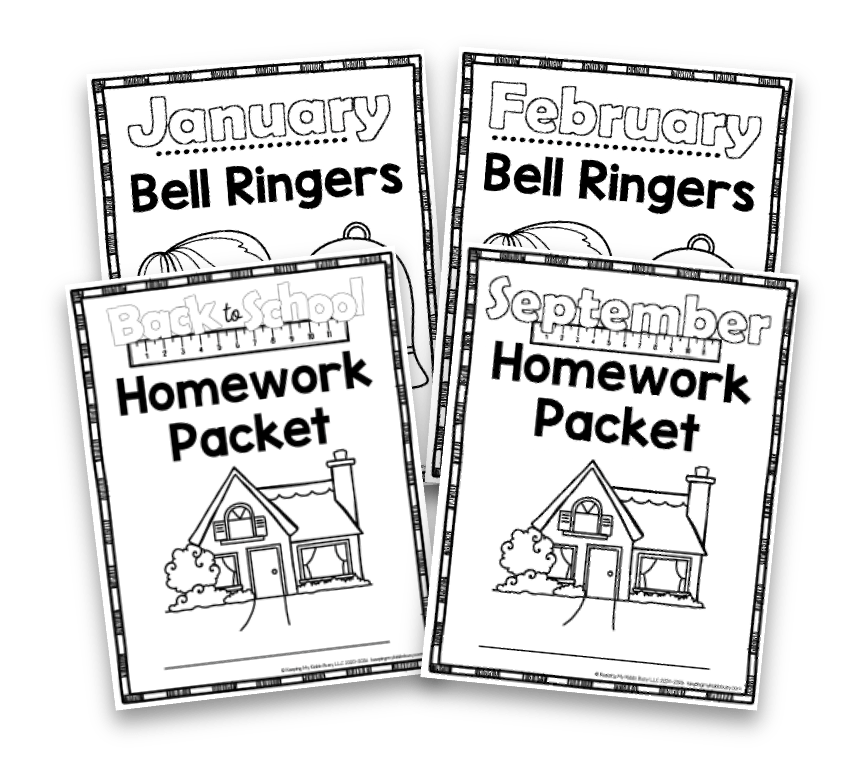 free homework packet covers kindergarten first grade preschool