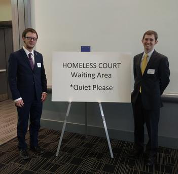 Maxwell Boltinghouse and Mattson Smith at Outreach Court in Denver, Colorado.