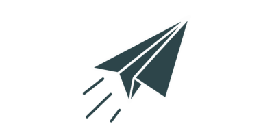 Black paper airplane logo