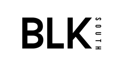 BLK South logo in black letters against a white background
