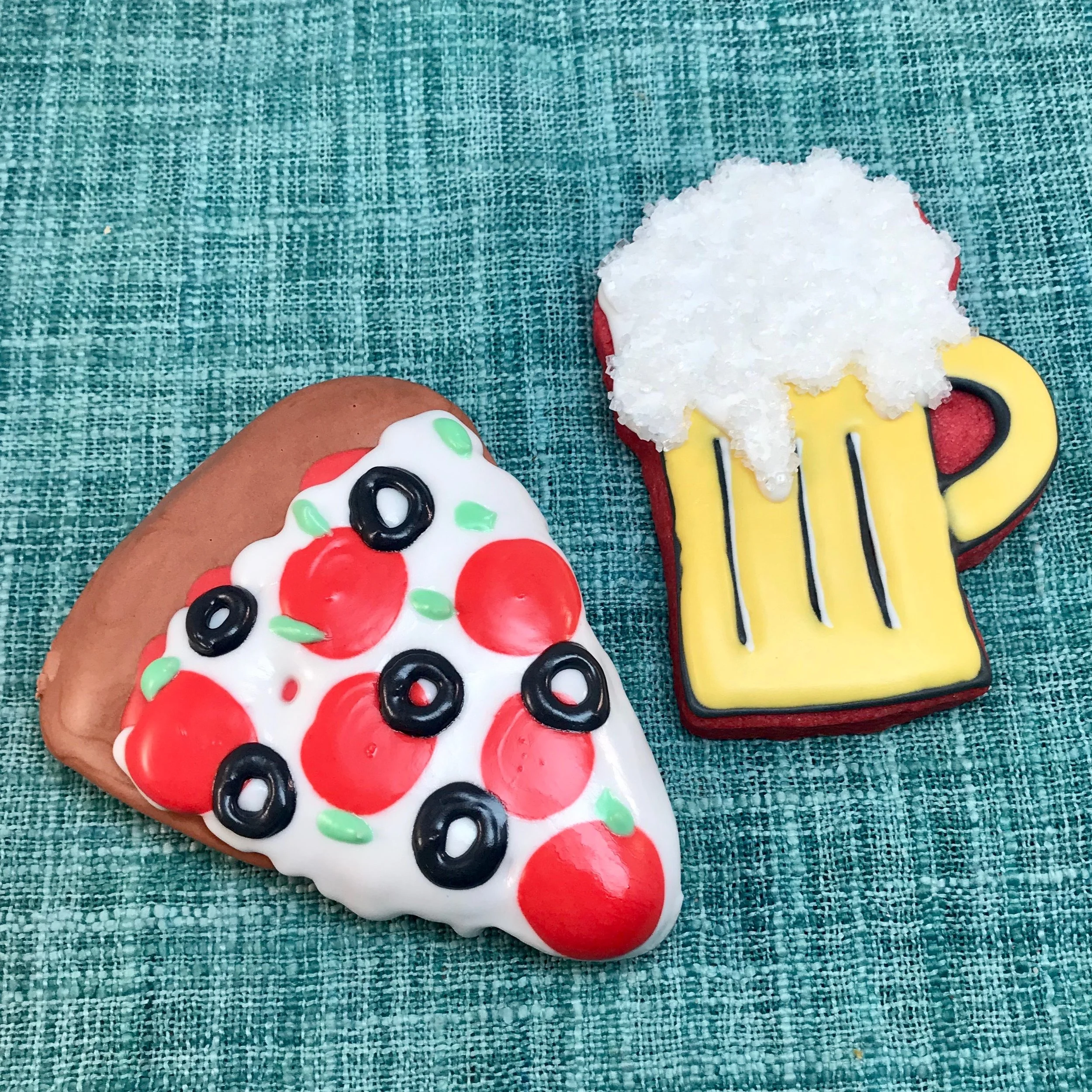 Pizza and Beer Cookies