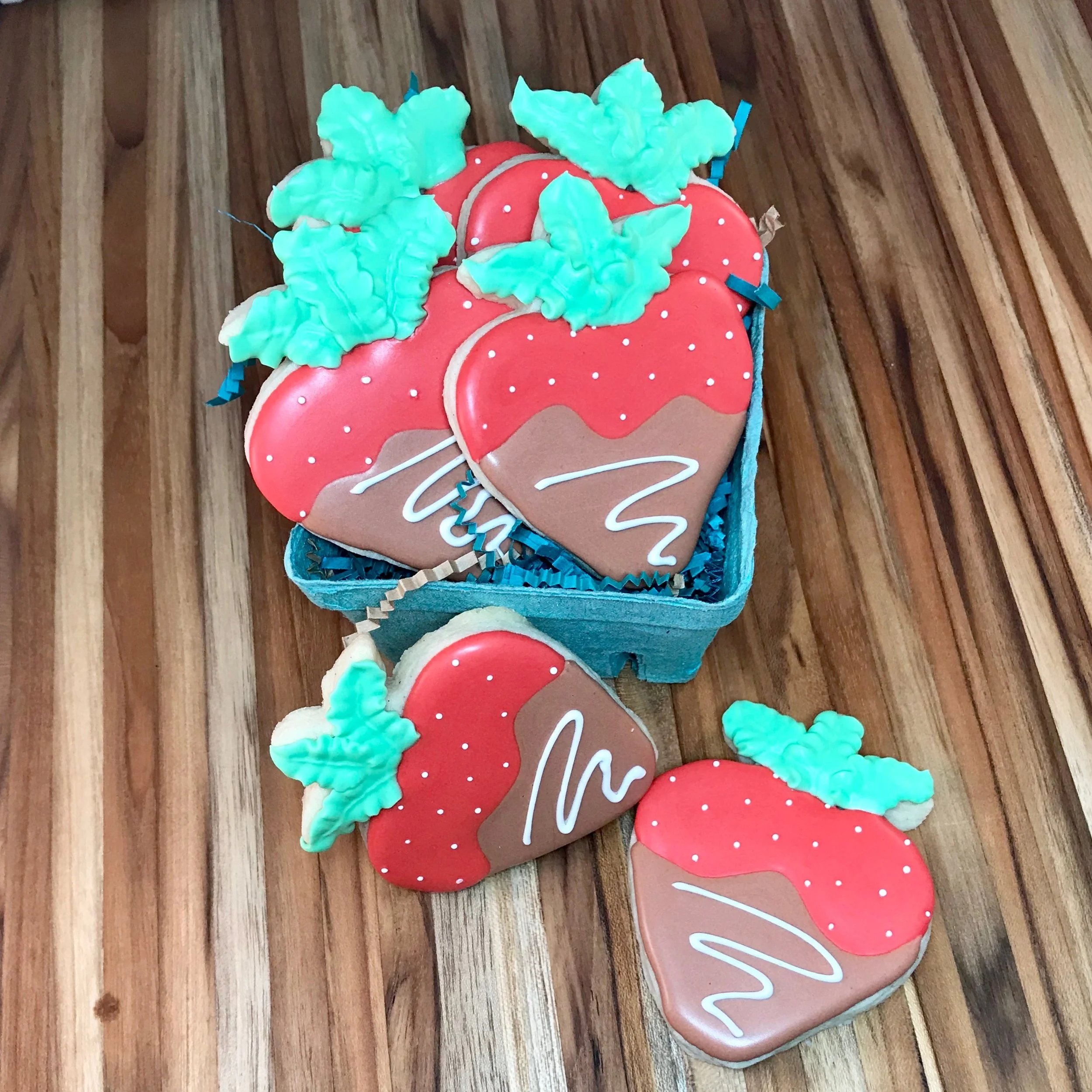 Chocolate Dipped Strawberry Cookies