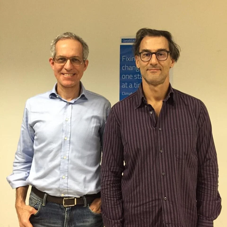 Marco Curatela (Diretor Financeiro e de Novos Negócios) e Daniele Cesano durante o bootcamp realizado em julho.
