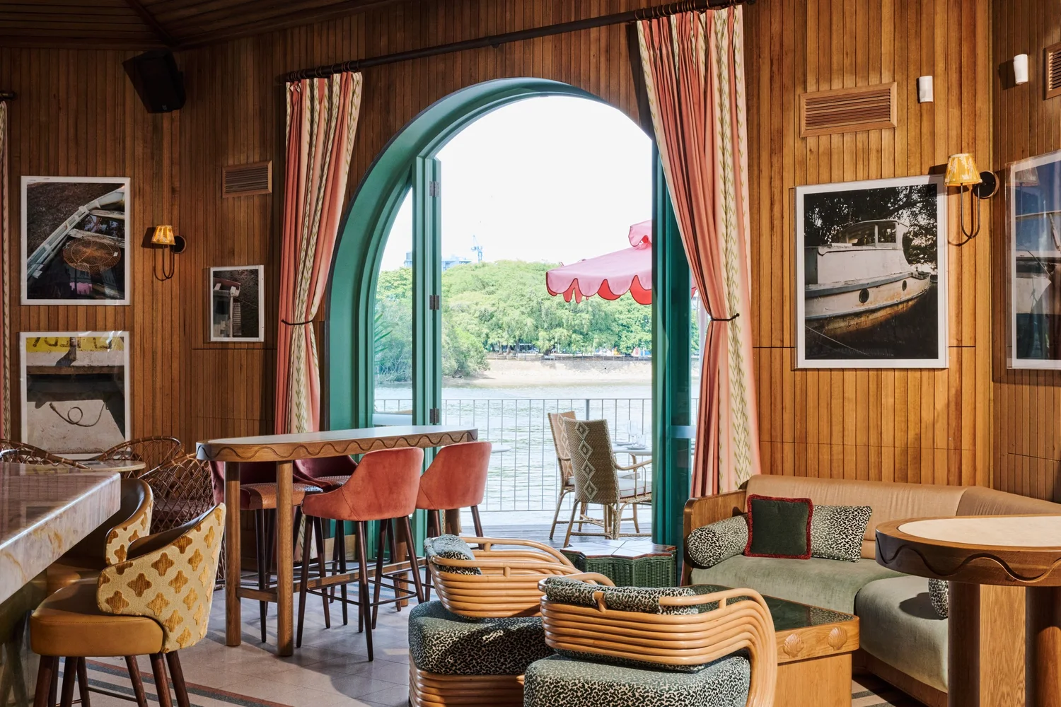 Interior overlooking the river at Mr Percival's