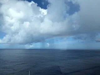 Southbound off the coast of Brazil