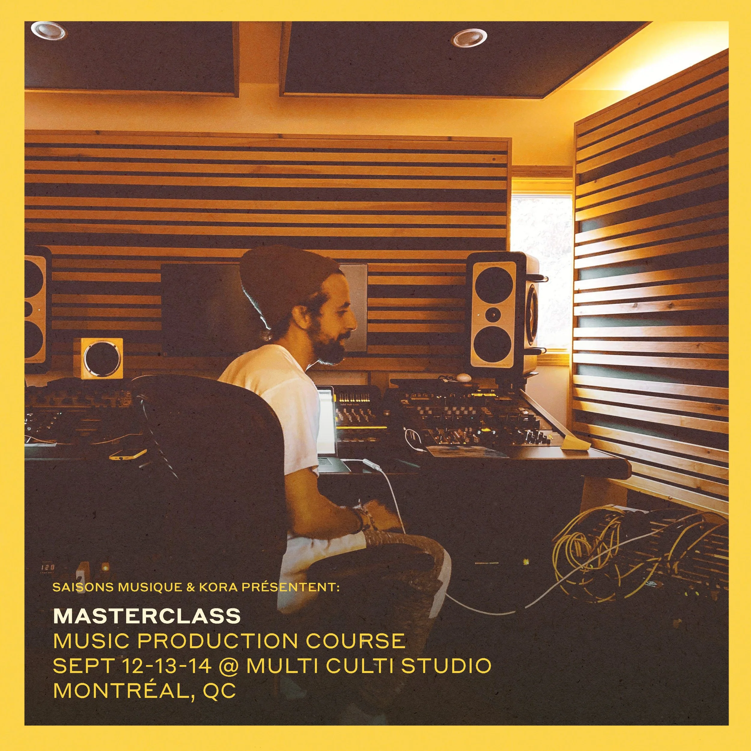 Music Production Masterclass with Kora & friends @ Multi Culti Studio, Montréal.