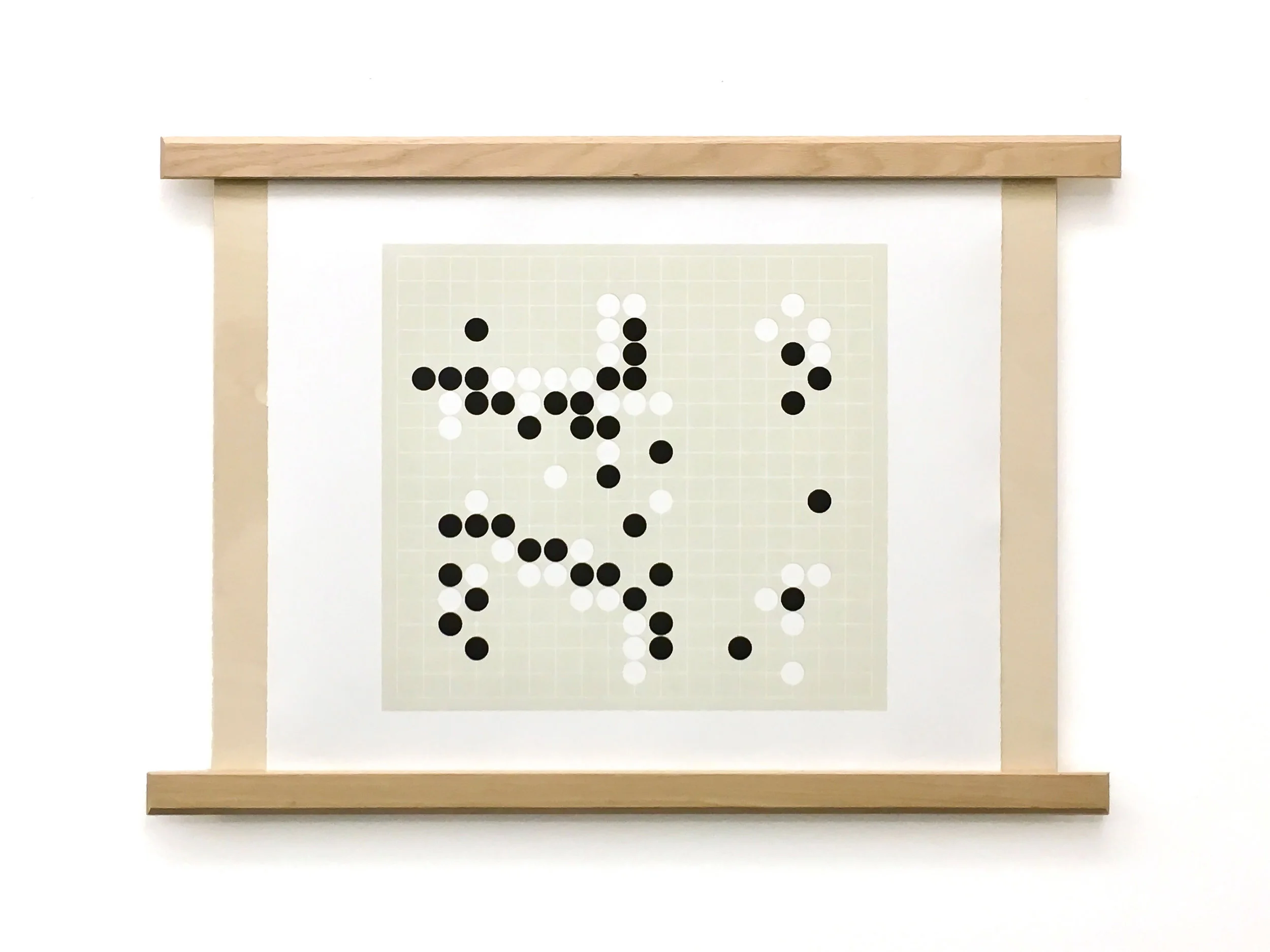 Learning From One’s Mistakes (Game 4, Move 78) Lithograph with Wood Support 22” x 23”