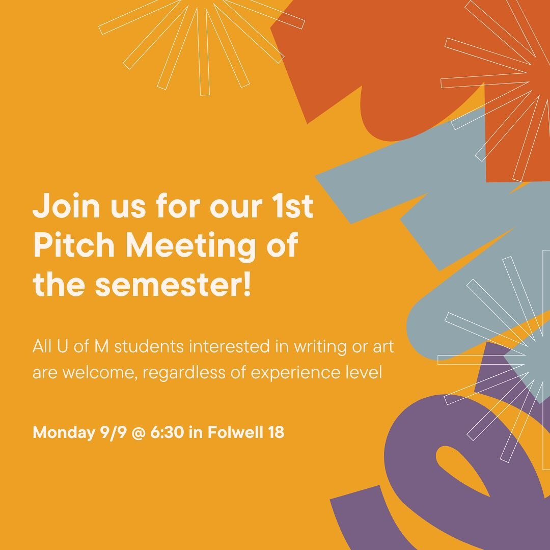 Today! 

Interested in writing, art, or one of our open positions? Come and see what we&rsquo;re all about 👁️&zwj;🗨️