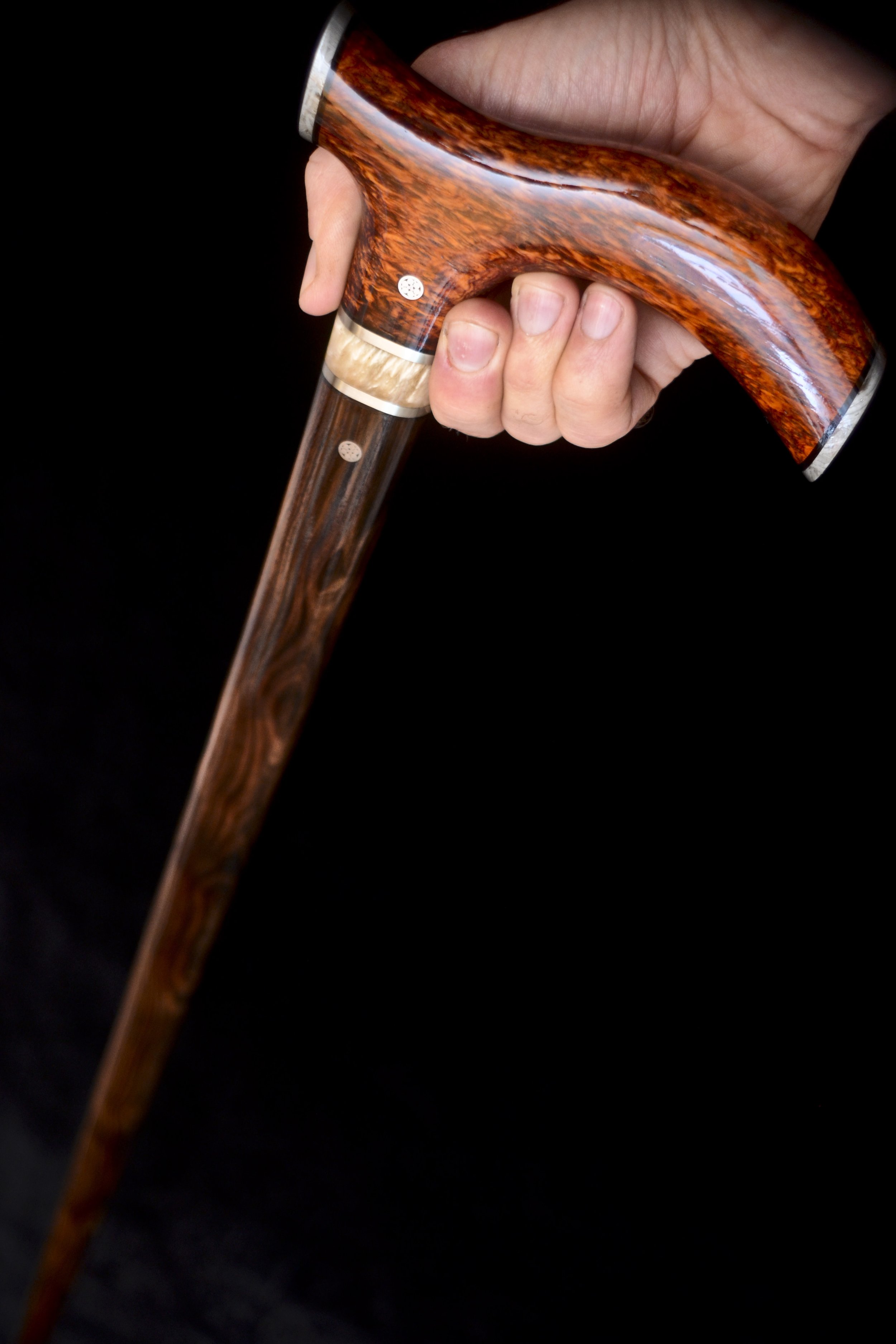 Flame Siam, Macassar Ebony, Aletai Meteorite, German Silver, Muskox Horn 15.jpg