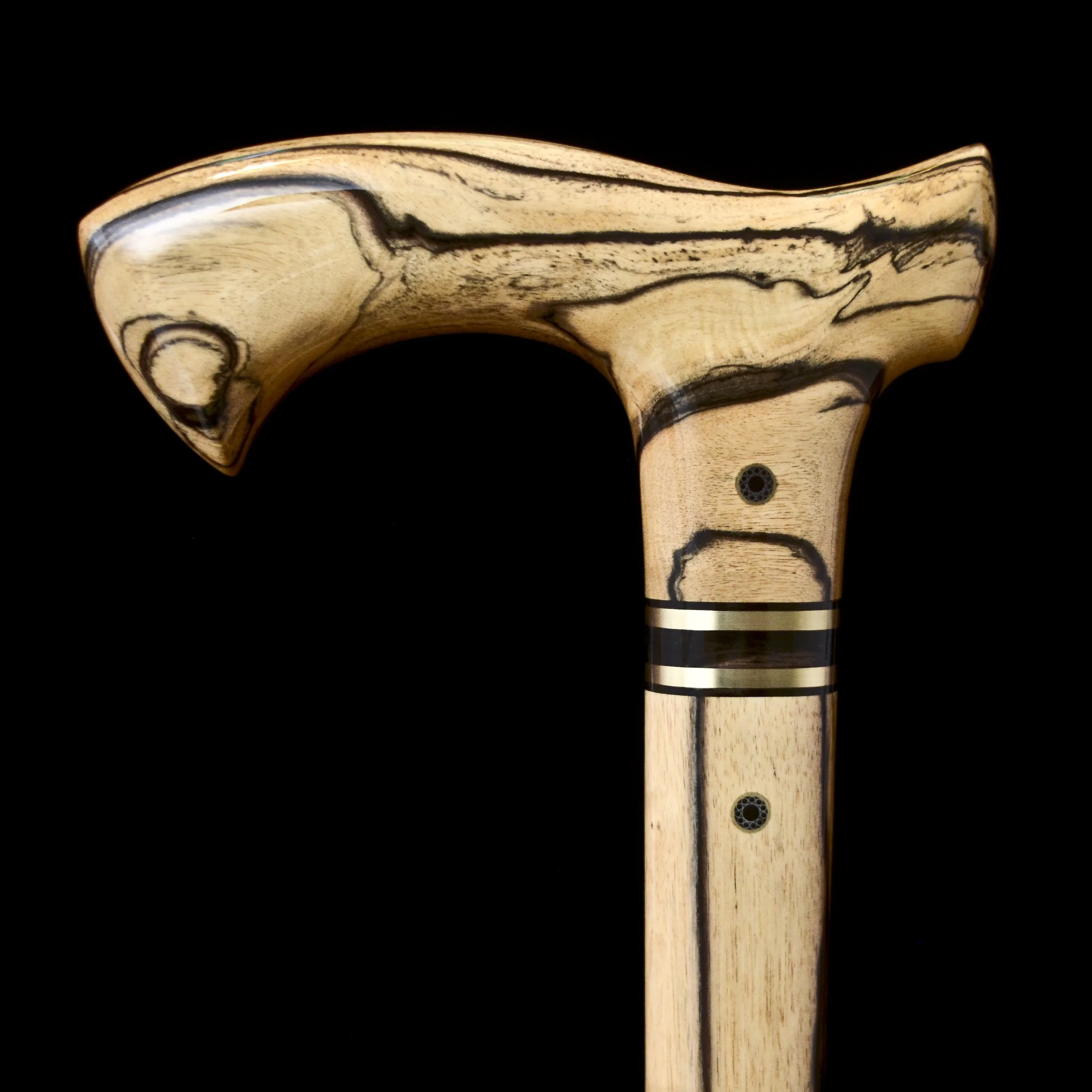 Black and White Ebony Cane