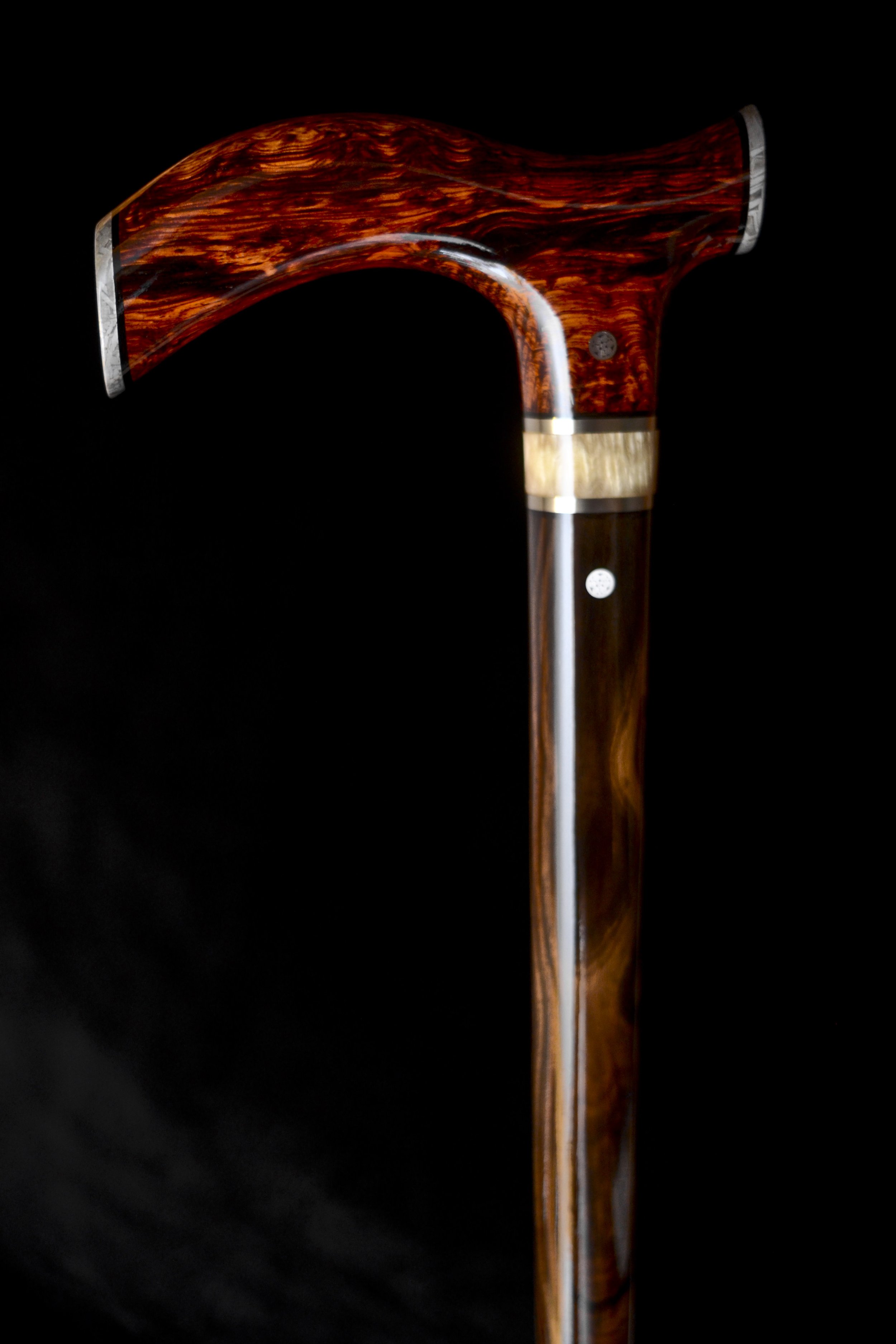 Flame Siam, Macassar Ebony, Aletai Meteorite, German Silver, Muskox Horn 2.jpg