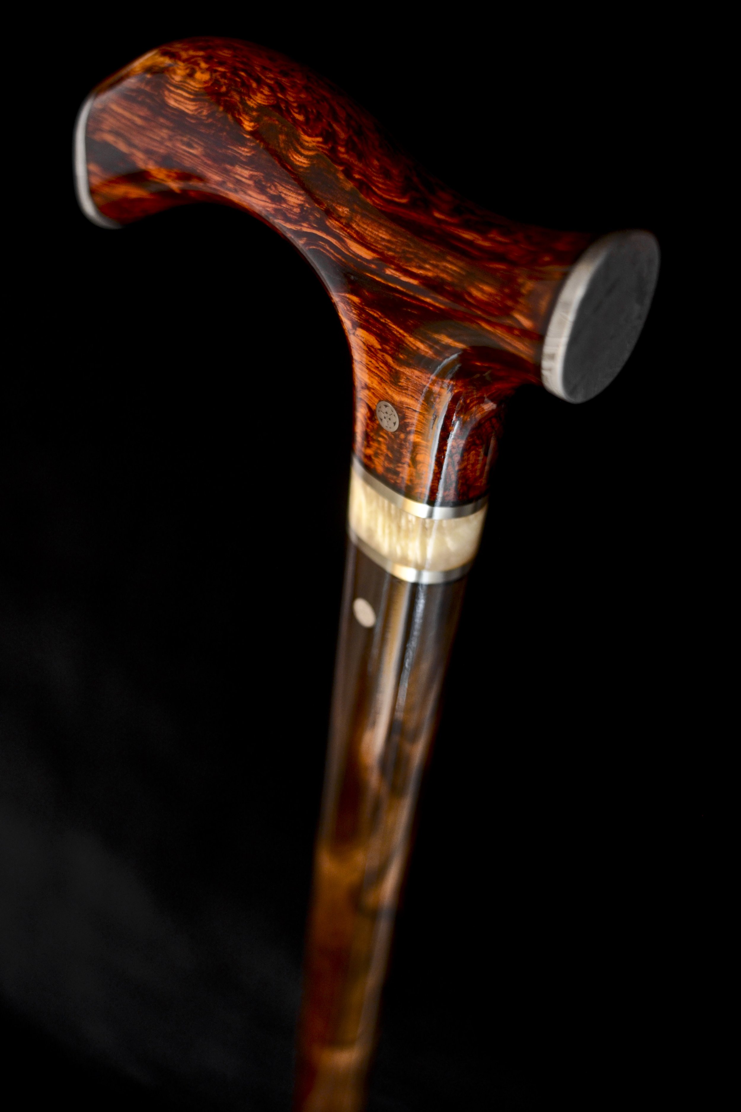 Flame Siam, Macassar Ebony, Aletai Meteorite, German Silver, Muskox Horn 3.jpg
