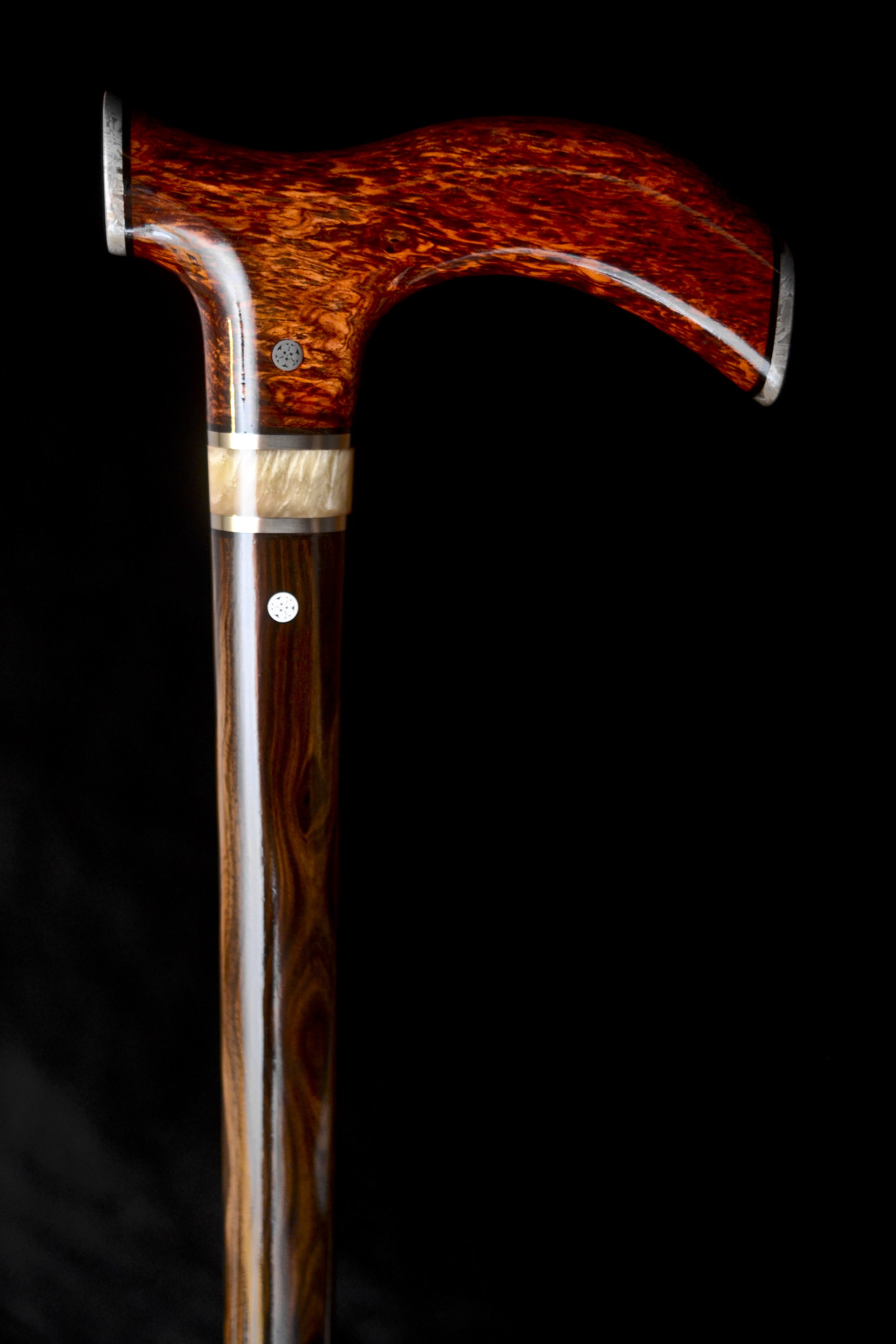 Flame Siam, Macassar Ebony, Aletai Meteorite, German Silver, Muskox Horn 1.jpg