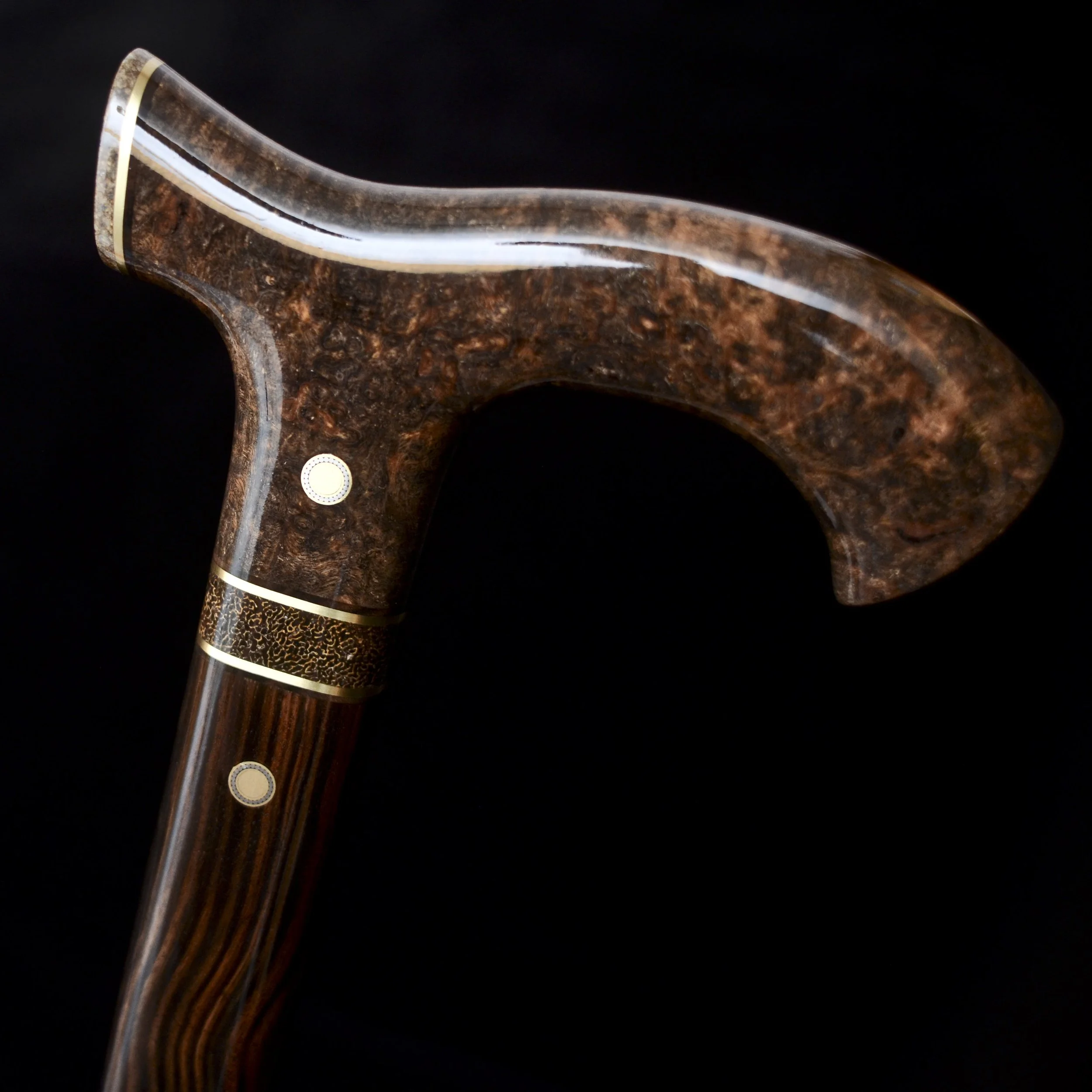 Gidgee Burl, Macassar Ebony, Ancient Bone, Stony Meteorite 9.jpg