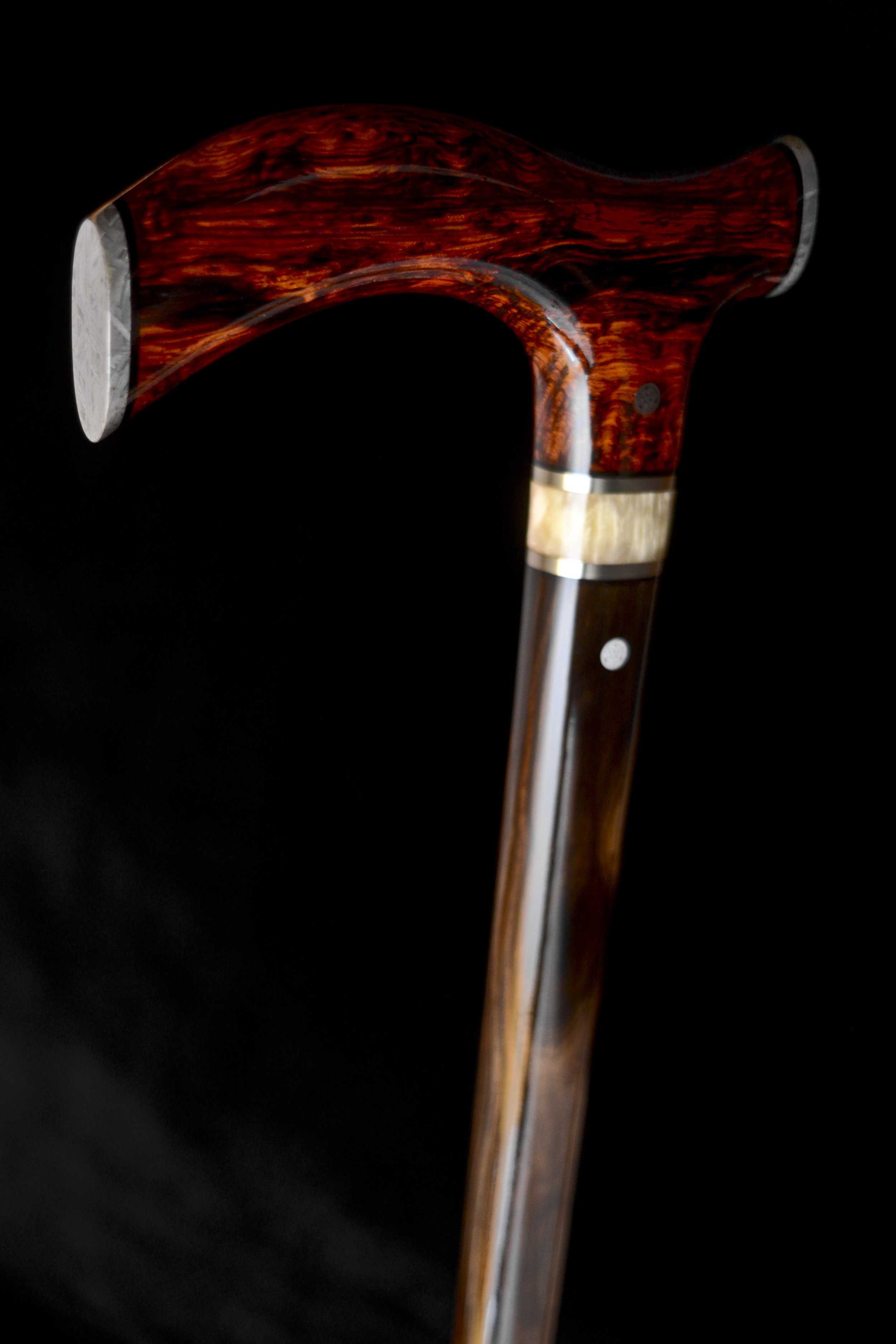 Flame Siam, Macassar Ebony, Aletai Meteorite, German Silver, Muskox Horn 6.jpg