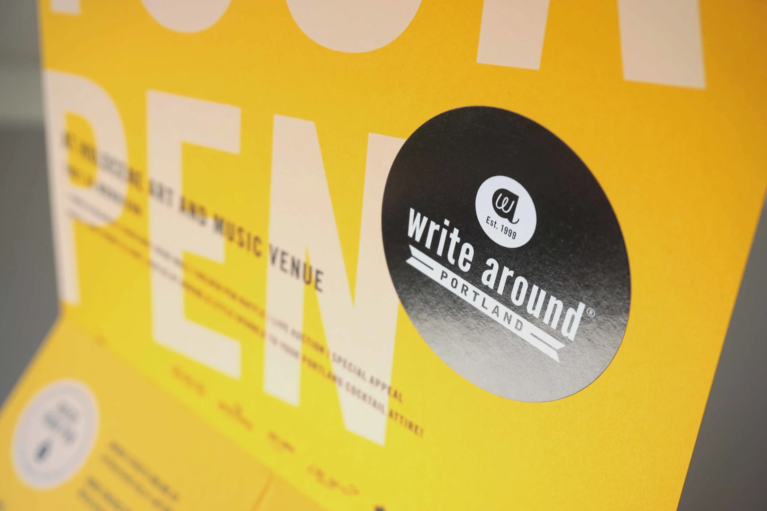 Stickers were hand-placed on each invitation to create a contrast in textures and personal touch.