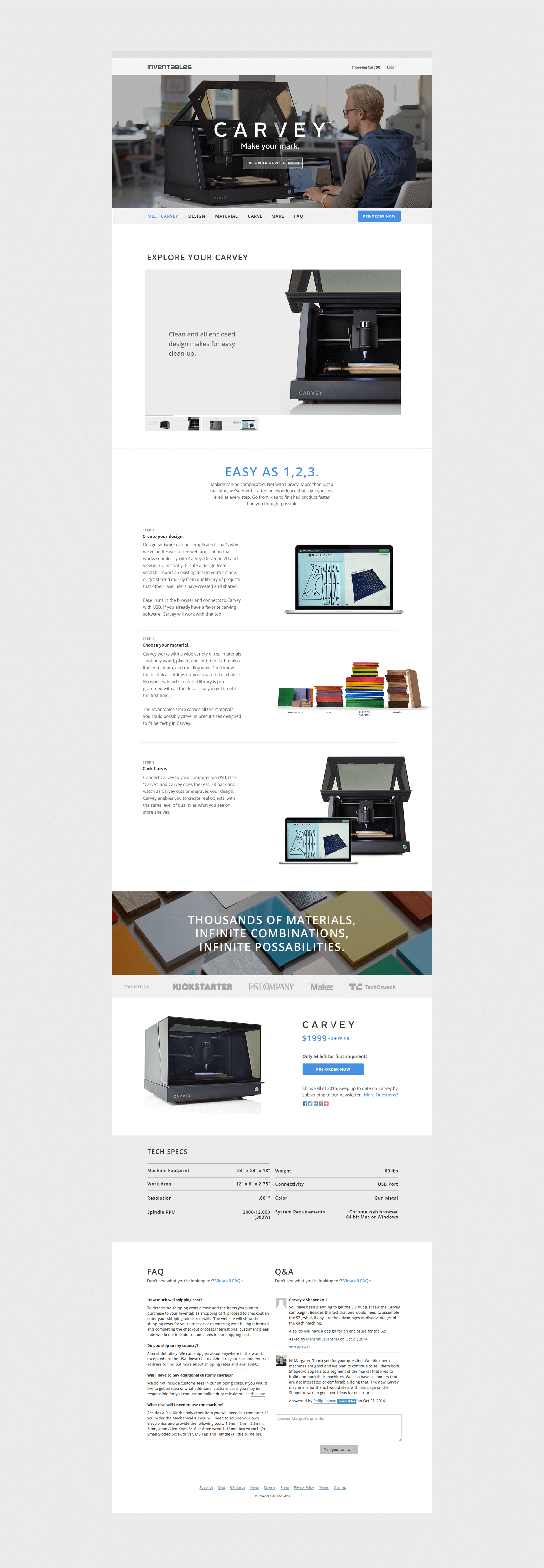 Product page to preorder Carvey