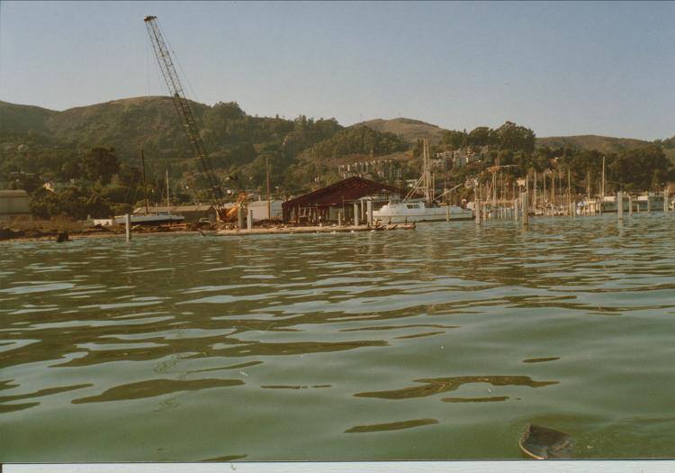  1986 - Schoonmaker Marina and building under construction. OWR moves to a temporary location during construction. We expected to be in that temporary spot for a few months...we were there for year and a half. 