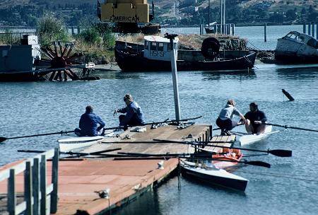  1986 - Temporary docks - borrowed from elsewhere along the Sausalito waterfront… 