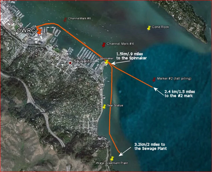 “Go South” from OWRC - click to enlarge map.