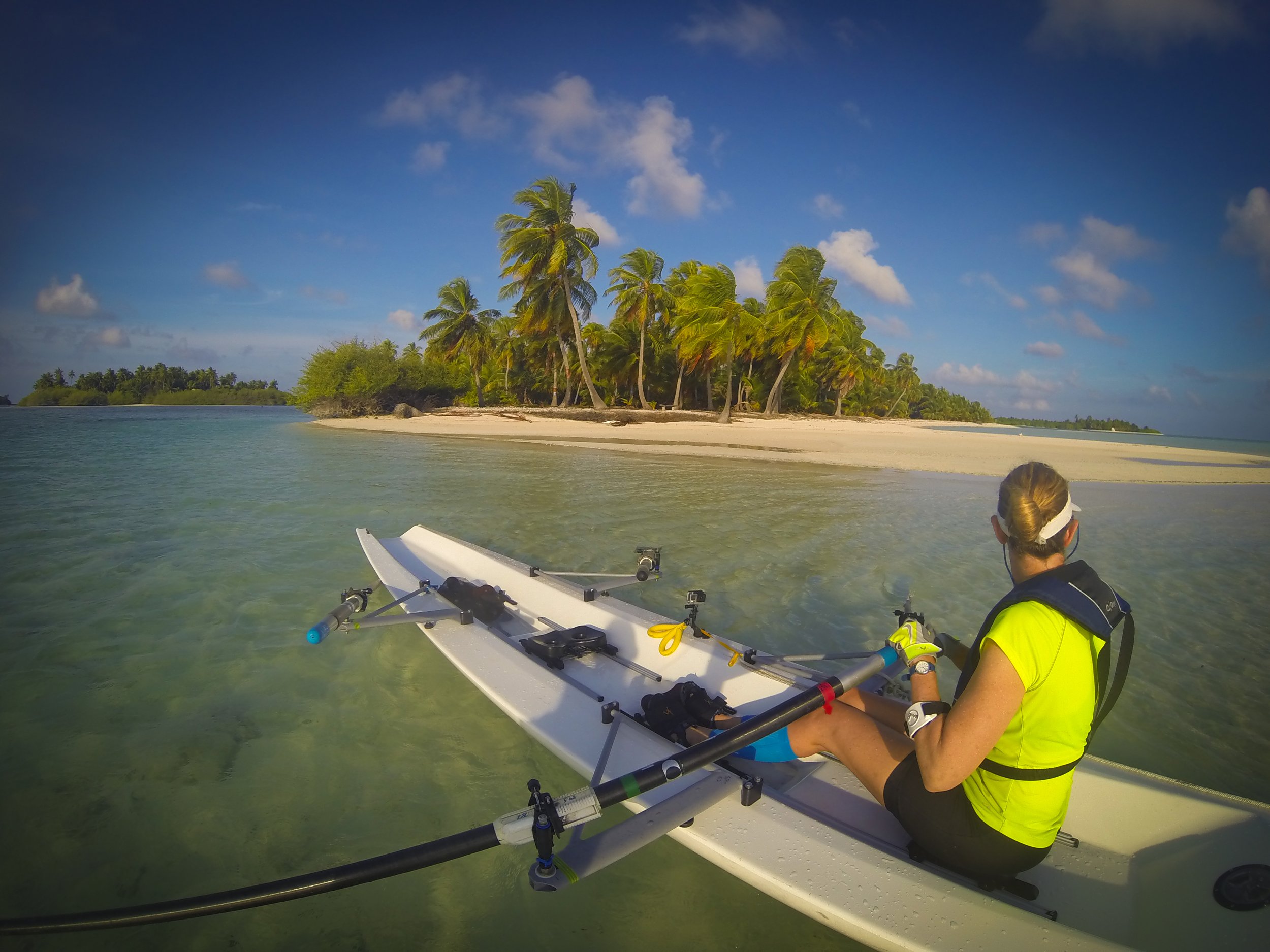  Traveling and rowing in the Maldives, where Sharon met OWRC member, Liz Kantor.  