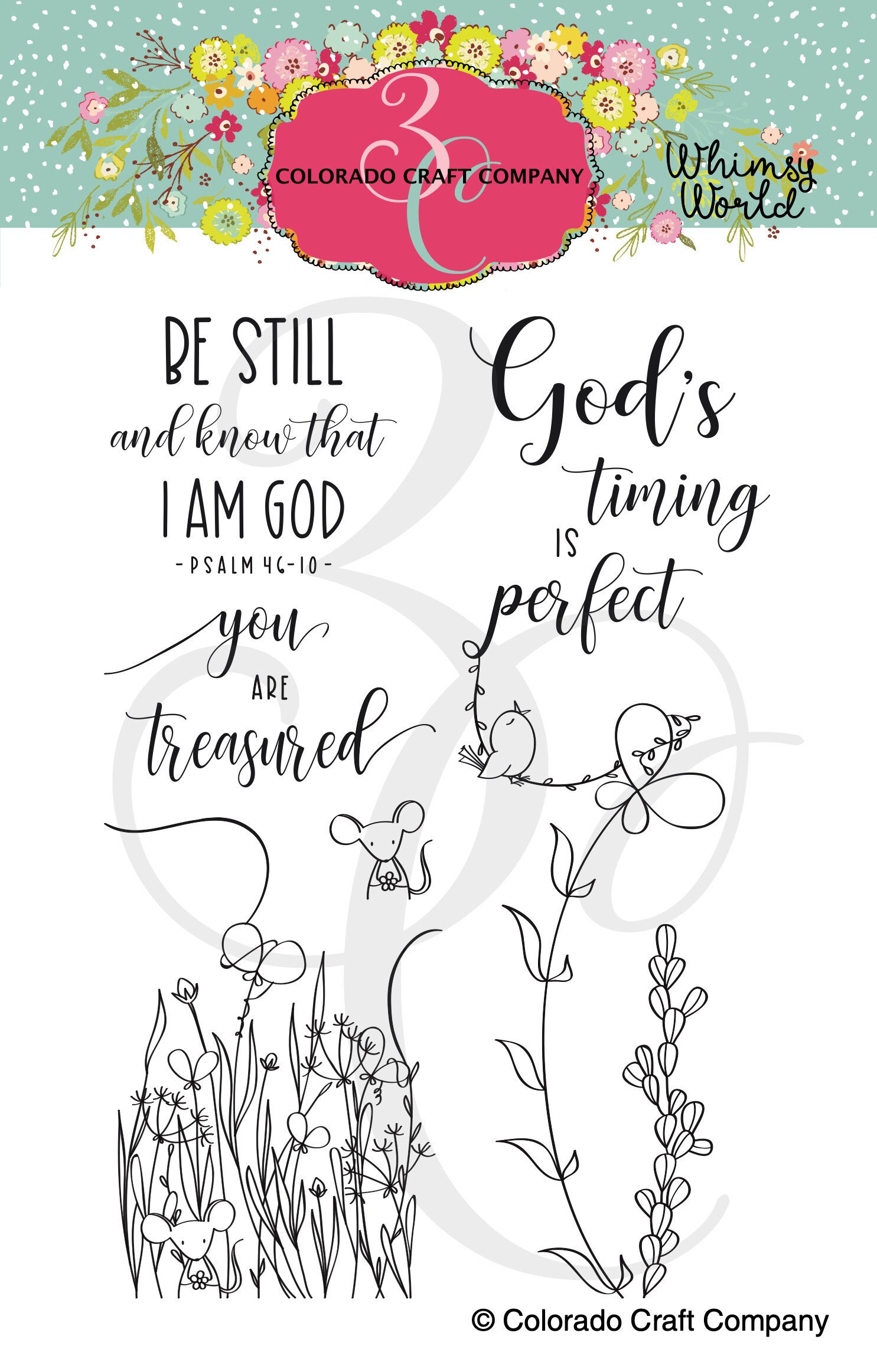 WW460 Whimsy World_Be Still Bookmarks 4 x 6 Clear Stamps PKG WM.jpg
