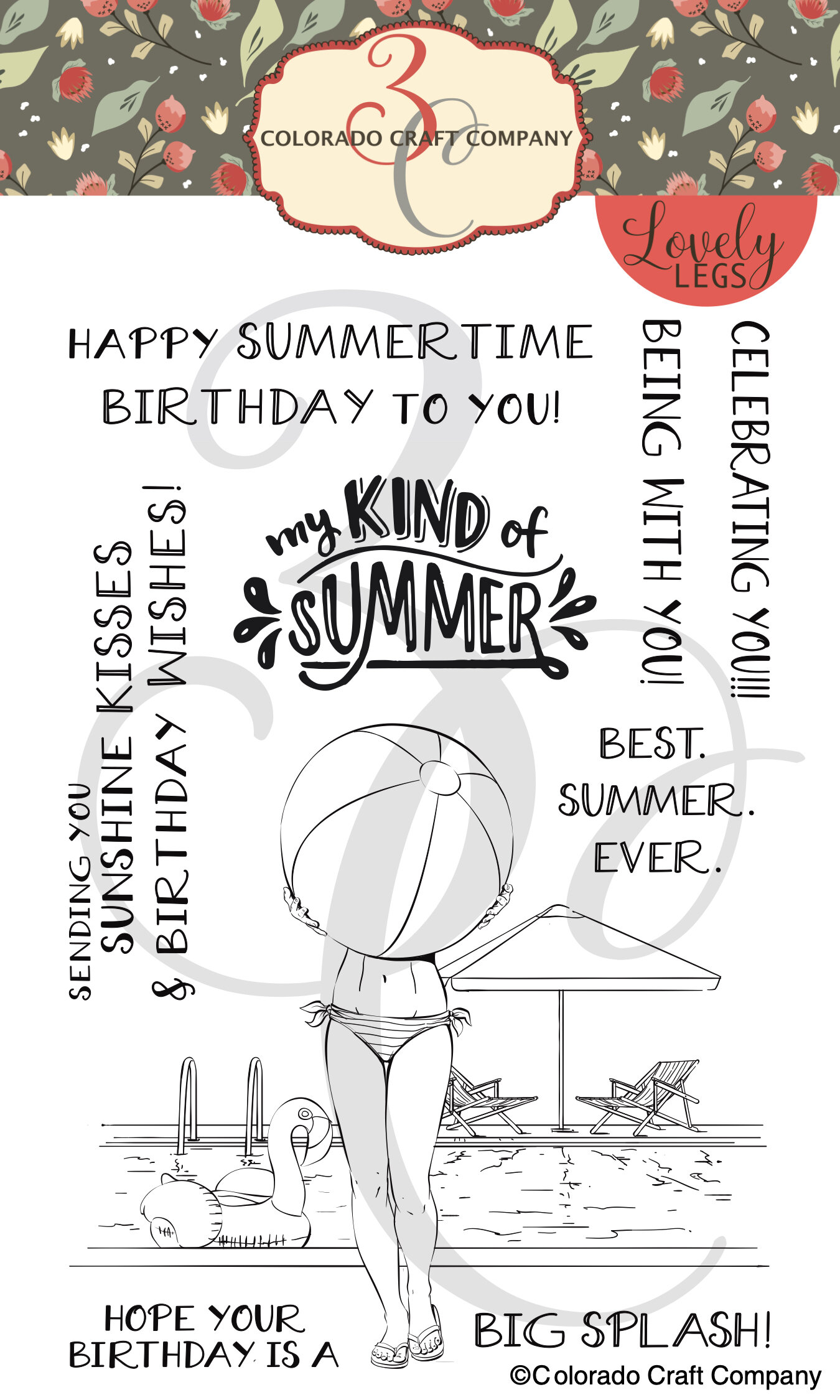 LL520 Lovely Legs~Summertime Birthday 4 x 6 Clear Stamps PKG WM.jpg