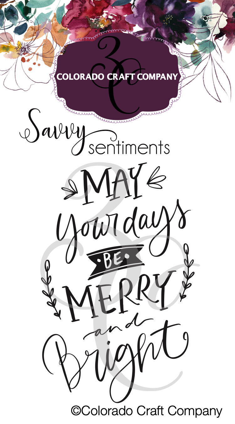 SS528 Savvy Sentiments~Merry & Bright Mini 2 x 3 Clear Stamp PKG WM.jpg