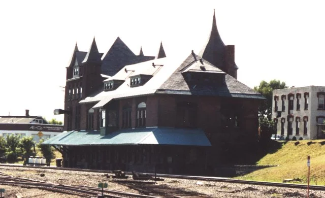 This view looking southwest isn't much better, but it does show off the roof design.