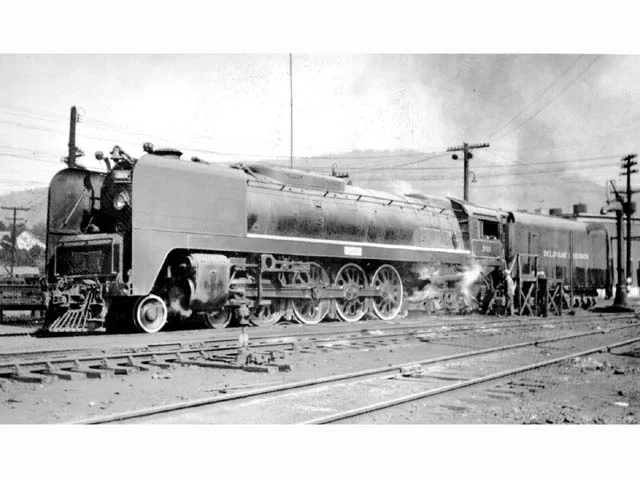 D&H 300 TYPE: 4-8-4 CLASS: K DATE: 9/1/46 LOCATION: Oneonta, NY NOTES: Built by Alco-Schenectady in 1943, Sold to Luria in August, 1953. PHOTOGRAPHER: Charles Elston, (Jim Wright Collection)