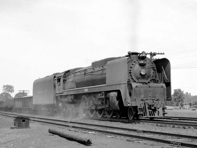 D&H 308 TYPE: 4-8-4 CLASS: K DATE: 6/1/47 LOCATION: Fort Edward, NY NOTES: On southbound "RW" freight. Built by Alco-Schenectady in 1943, Sold to Luria in August, 1953. PHOTOGRAPHER: Jim Wright