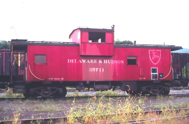 D&H 35711 September 1990 in Oneonta Yard, Oneonta, NY. Photo by Chris Shepherd.