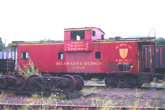 D&H 35715 September 1990 in Oneonta Yard, Oneonta, NY. Photo by Chris Shepherd.