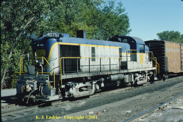 D&H 4075 (2nd) In Lightning Stripe at Mechanicville in October, 1978. Kevin J. Endriss photo.