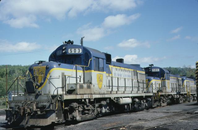 D&H 503 In Lightning Stripe at Mechanicville in October, 1980. Kevin Endriss photo