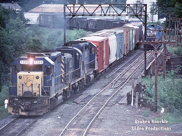 D&H 7320 Photograph of D&H GP38-2 #7320 passing. Photograph by Ken Buckman,