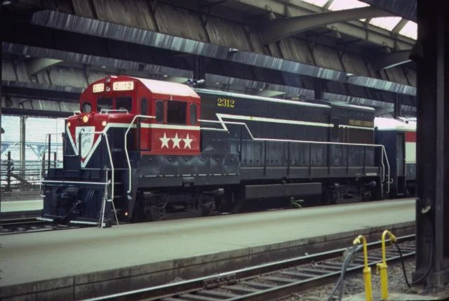 D&H U23B #2312 on the Preamble Express in Pittsburgh, PA on July 18, 1974. Jay Winn collection