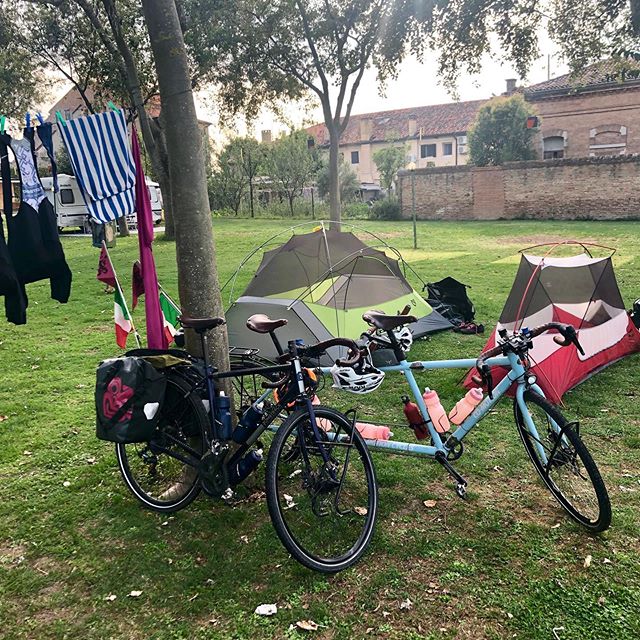 The best value accommodation in Venice - camping at Lido Di Venezia, a short ferry ride from Piazza San Marco. &mdash;  #Worldbycycling #adventurecycling #bicycletouring #biketour #biketravel #biketouring #cycling&nbsp;#cycletouring #getoutandride #l