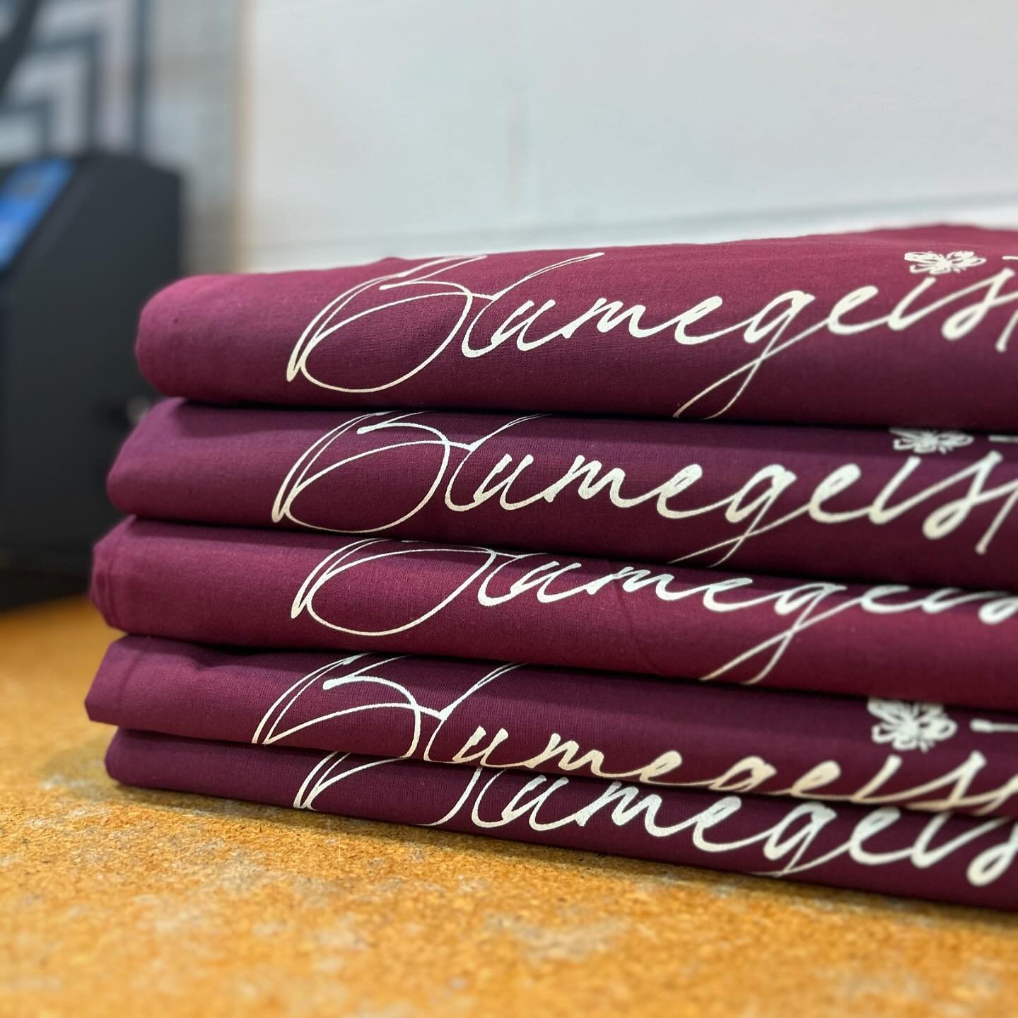 Kickstarter Package for our friends at @blumegeist 🌷

The Kickstarter Package comes with 25 Tees and 25 Totes with a one color print of your choosing. This order also added a back neck graphic that really elevates these tees. 

Check out the package
