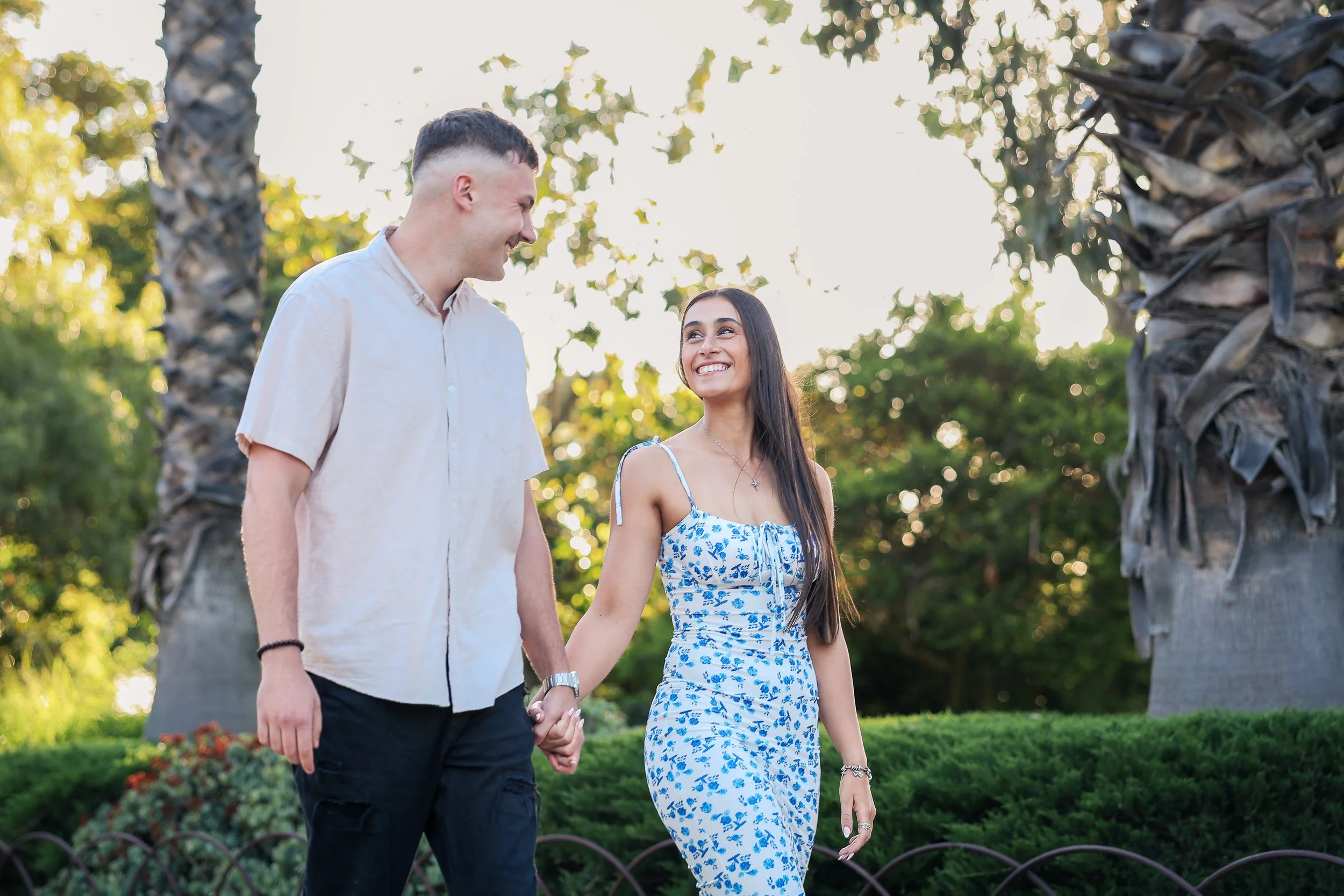 a couples portrait taken in Williamstown Botanical Gardens