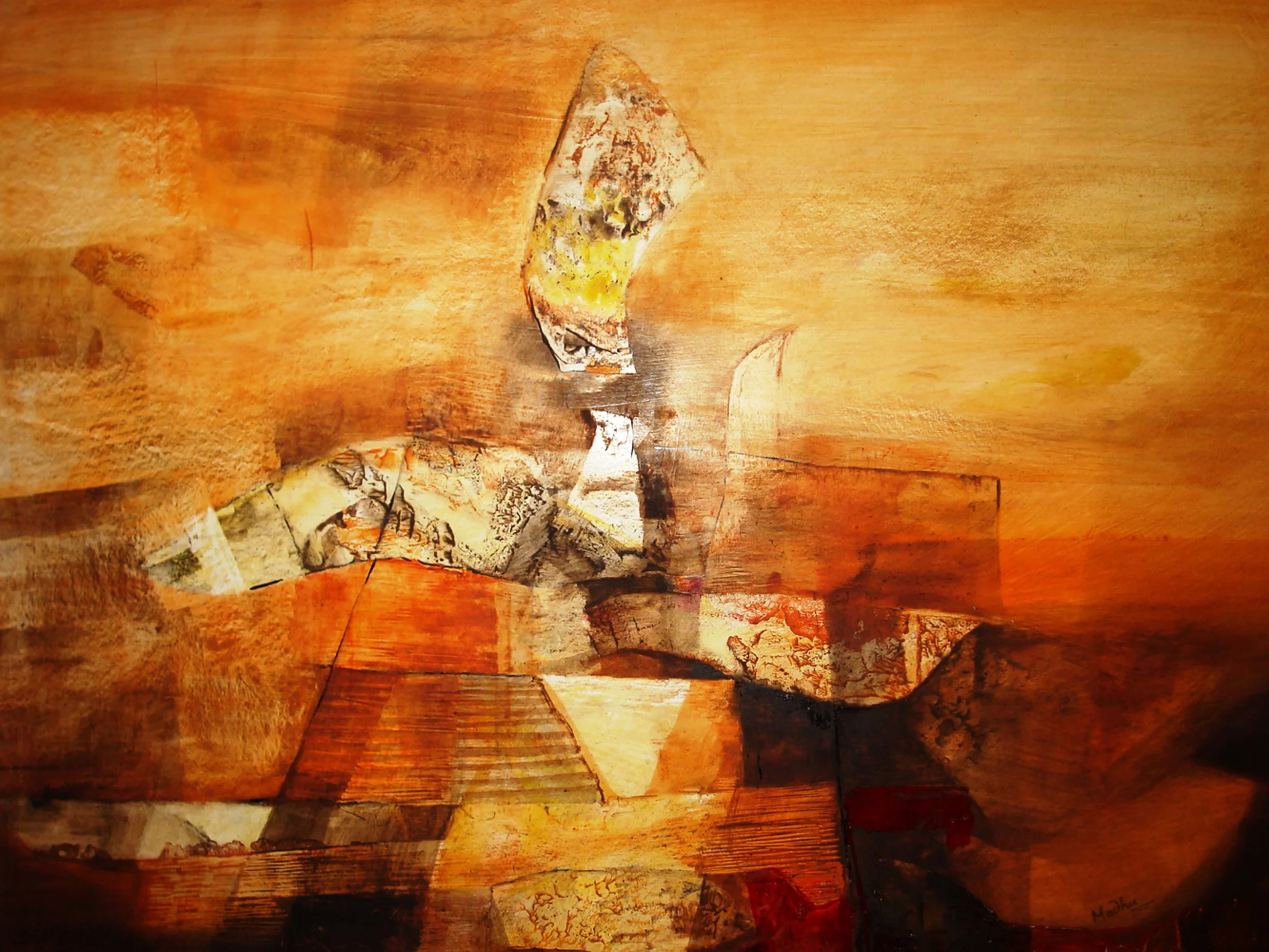 Mixed Media on Paper; 18" X 24"