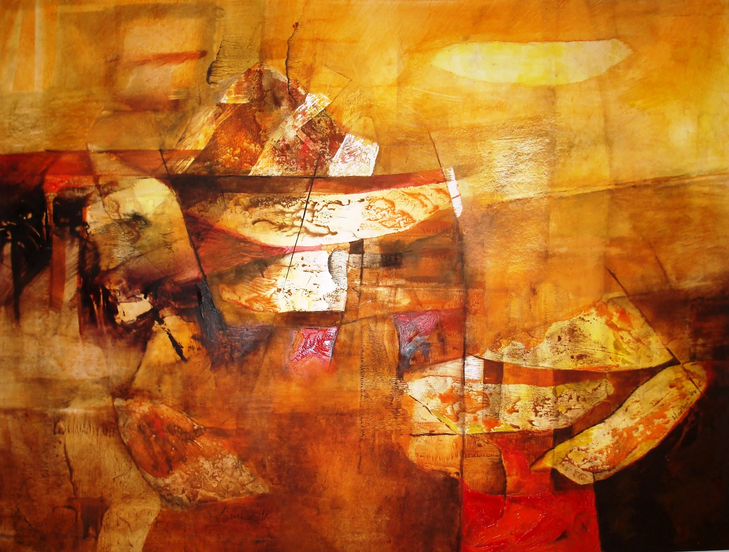 Mixed Media on Paper; 18" X 24"