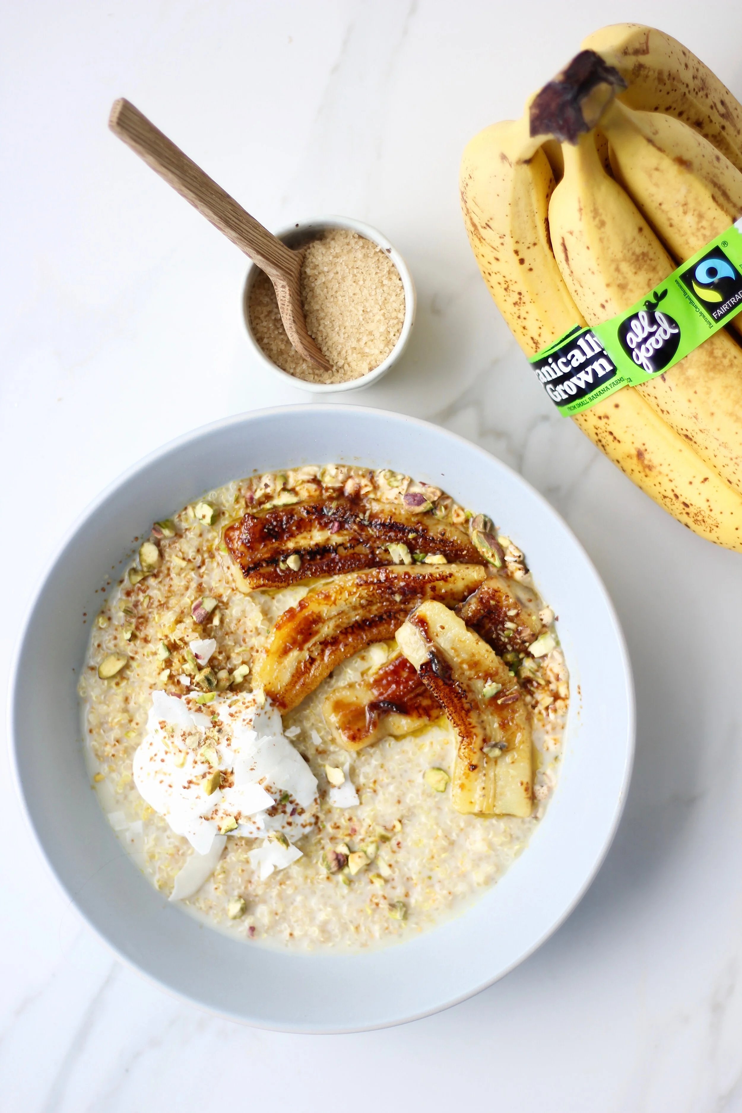 Spiced Quinoa Porridge w/ Sweet Banana 