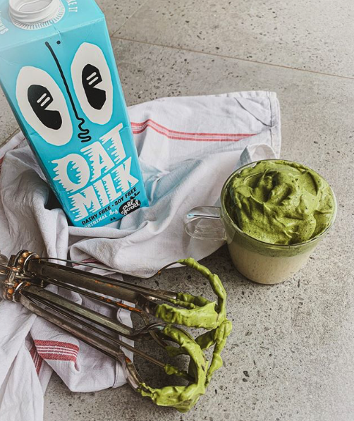 Dalgona Matcha Oat Milk Latte