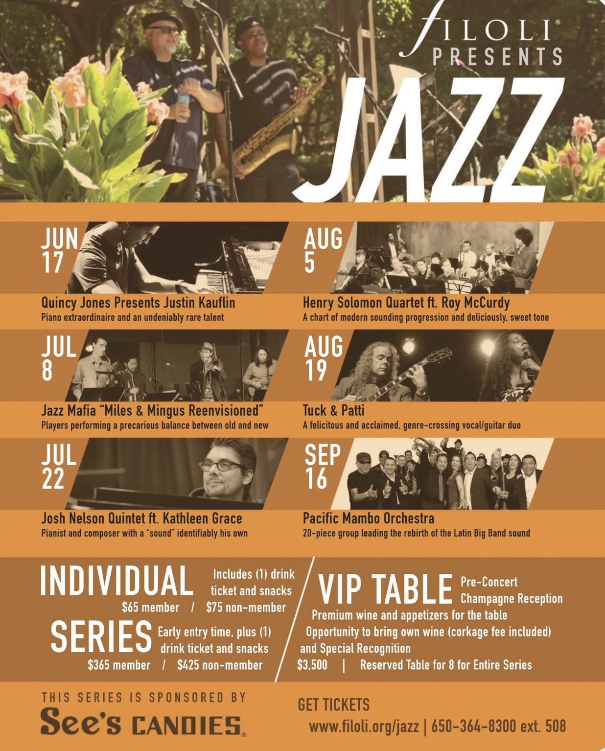 Jazz at Filoli Concert Series Poster