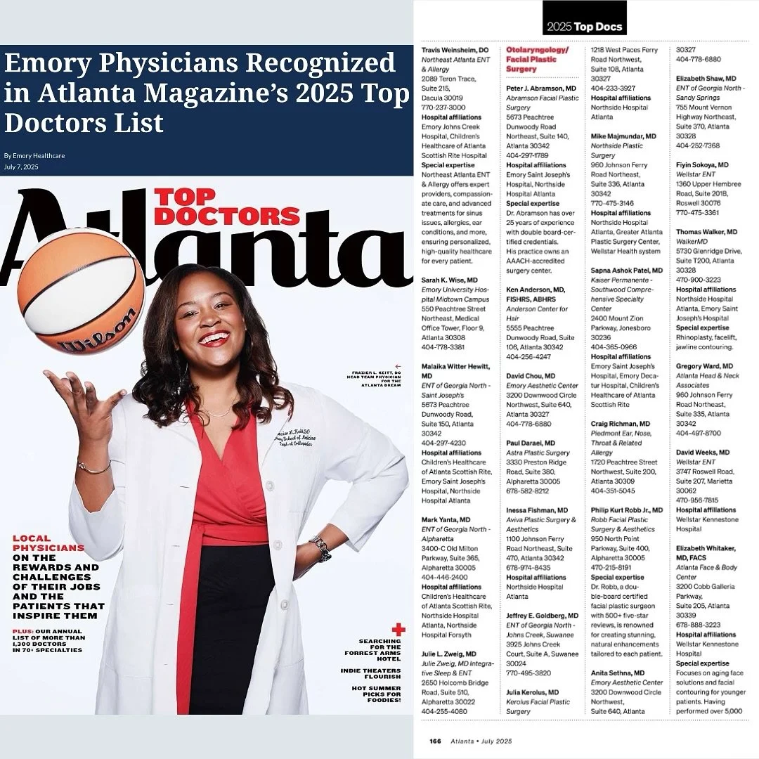 Just found out about this recognition as a Top Doc in Atlanta Magazine! Huge congrats to every other recipient and a major shout out to all the staff, residents, and doctors around me who help make this whole thing work.

Most of all, forever gratefu