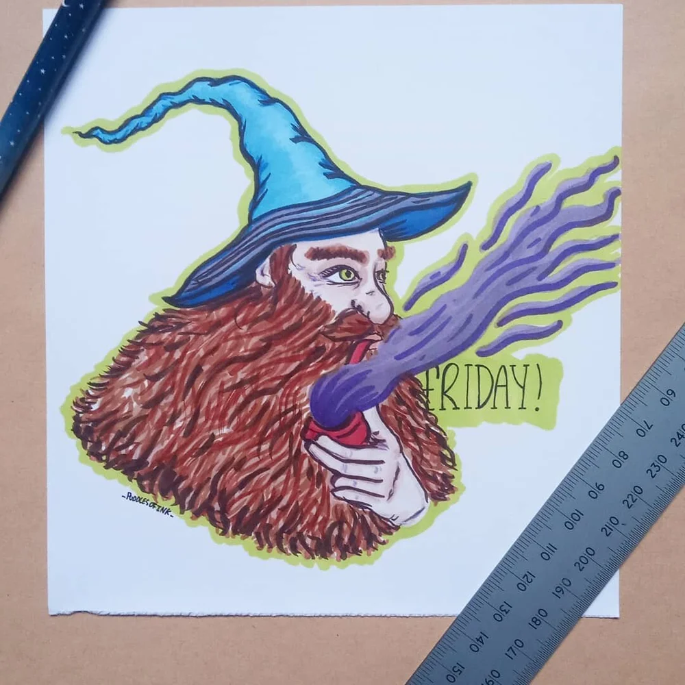 Have a Magical Friday!! 🌠🌟
*
As mentioned in my previous post, things have been so busy lately that I've not had a chance to play with a lot of my favourite art supplies...until yesterday morning!! 😂 I dug out my trusty @winsorandnewton #promarker