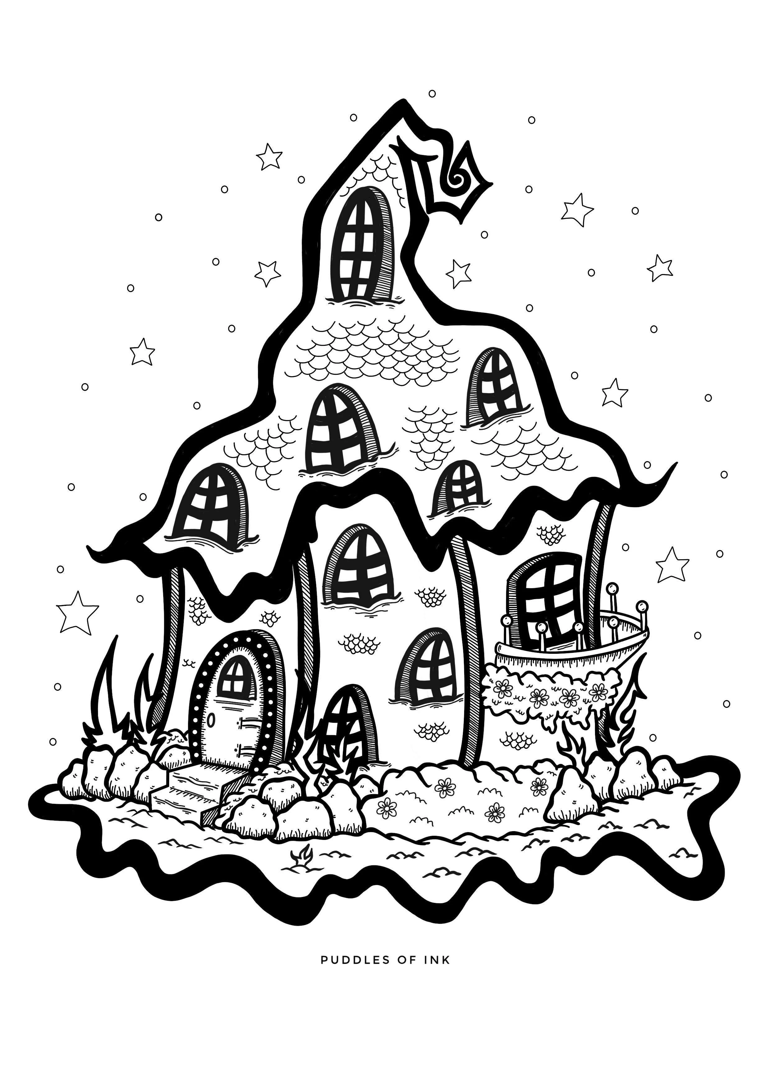 Fairy House: Downloadable Colouring Sheet